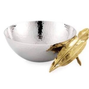 Micheal Aram Gold feather nut Bowl